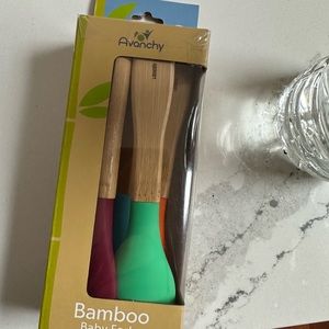 Avanchy bamboo rubber baby forks set